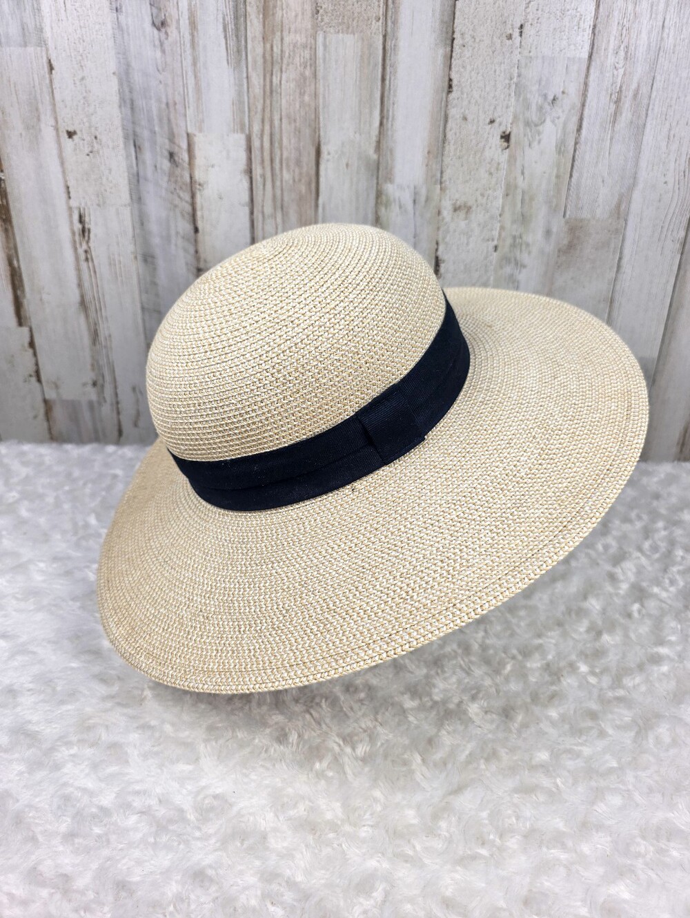 Solar Escape Straw Woven Wide Brim Sun Hat One Size - Picture 6 of 9